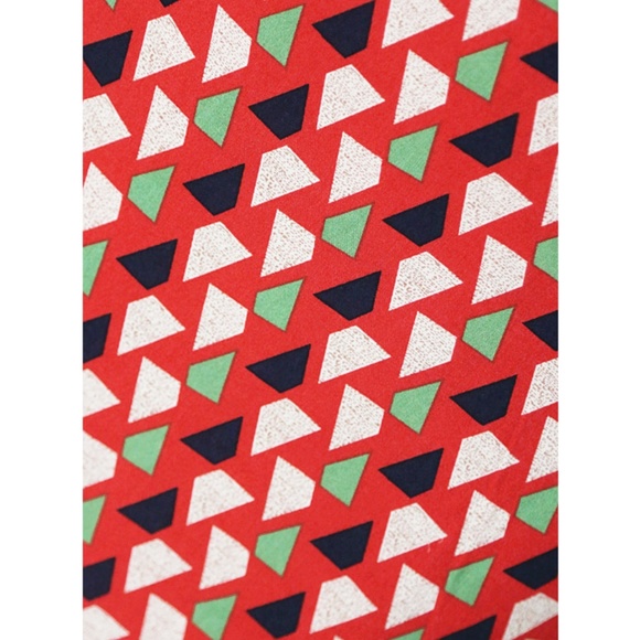 Rust Orange 70s Geometric Print Retro Sheath Dress - Picture 5 of 8